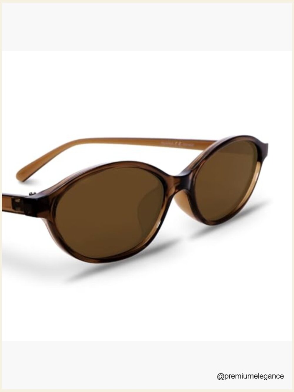 Retro Oval Cat Eye Sunglasses UV Protection Lightweight Narrow Shades Trendy - Picture 4 of 7